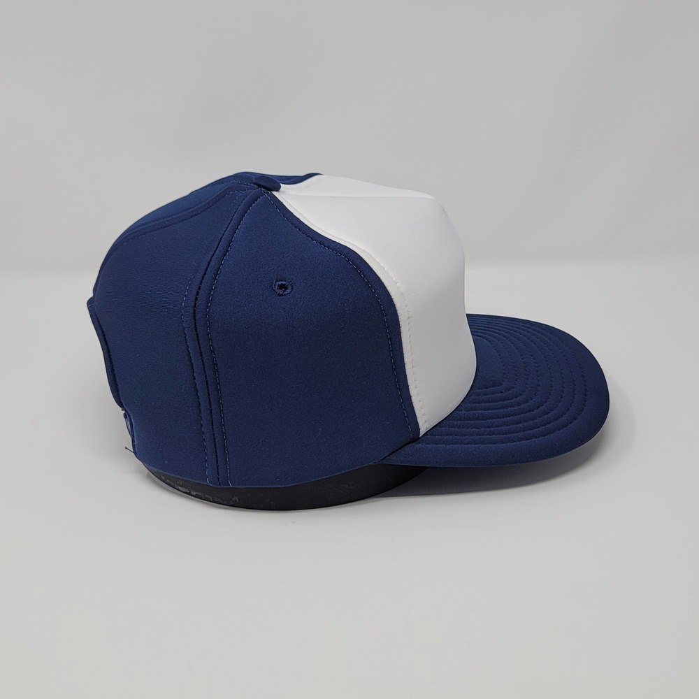 Designer Award Blank High Profile EZ‎ Print Foam Hat Cap Blue White Snapback - Picture 4 of 7